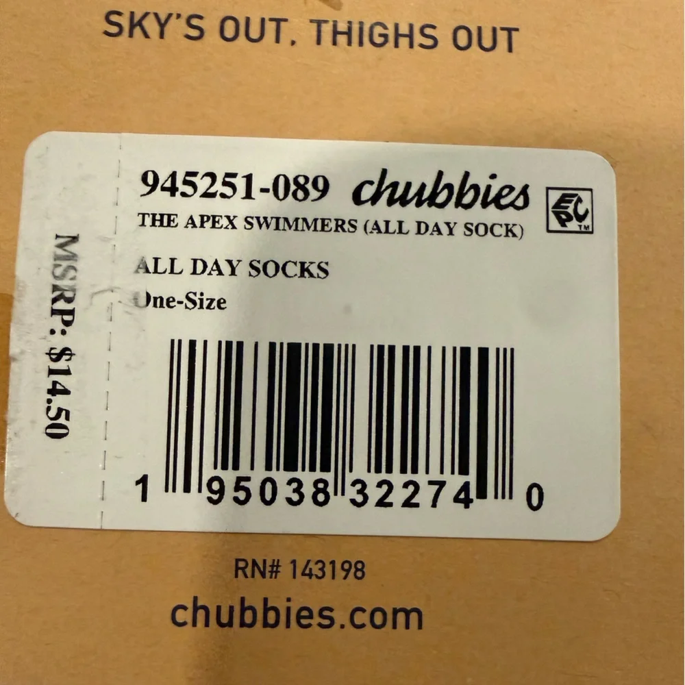 Chubbies Men's Three Pair Socks Sharks Tiger Shark Dragon NWT Size Large (8-12) - Picture 5 of 5